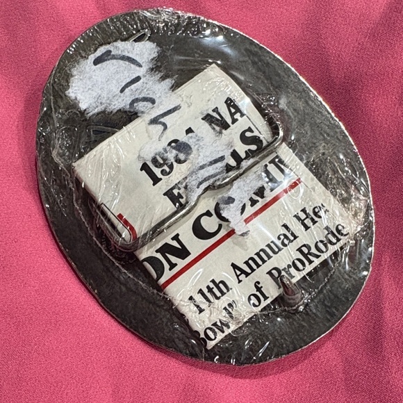 Silver Rodeo Belt Buckle - Picture 2 of 2